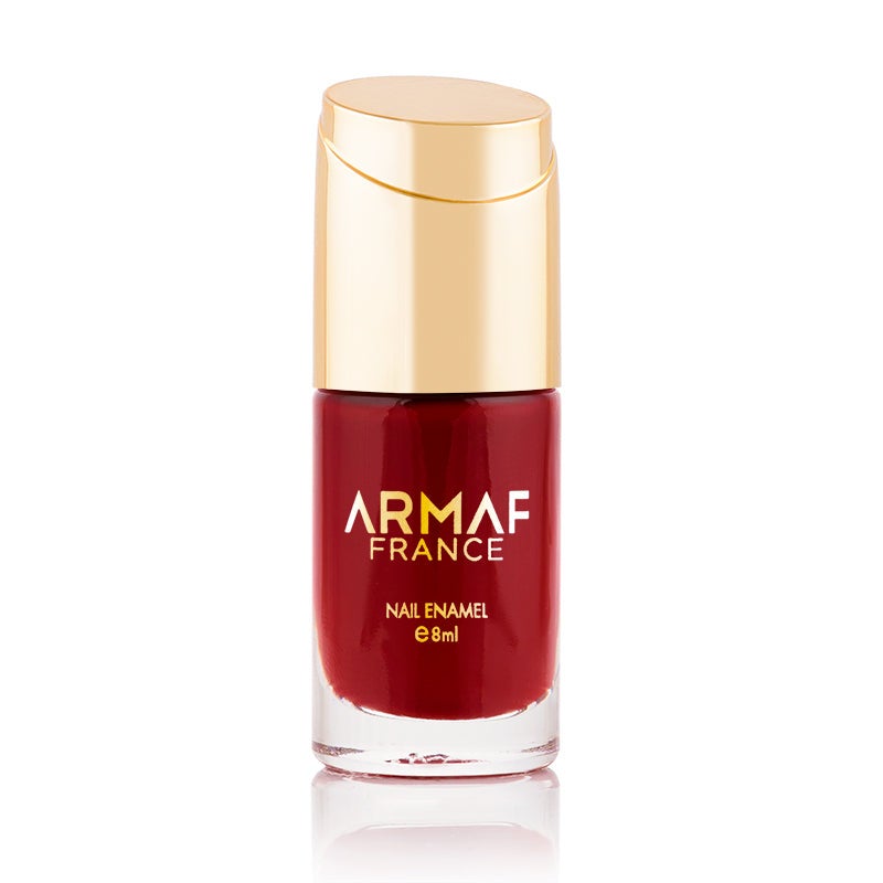 Armaf France Glitter Nail Enamel 8ml, Royal Burgundy, Long Lasting Nail Polish, Shimmer Finish High Shine, Quick Dry Resistant Nail Colour, Long Lasting, Lightweight & Non Sticky, Best For Every Outfit