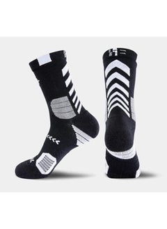 Joyelink Basketball Socks for Men Running Training Boys Compression Cotton Sock Men's Athletic Crew Socks Performance Thick Cushioned Sport Lightweight and Breathable 5 Pairs  - Image 2