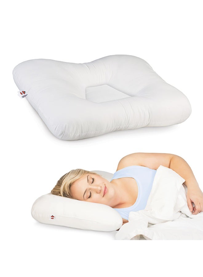 Core Products Tri-Core Cervical Support Pillow For Neck  Shoulder  And Back Pain Relief  Ergonomic Orthopedic Contour For Back And Side Sleepers  Assembled In Usa - Gentle  Midsize  - Image 1