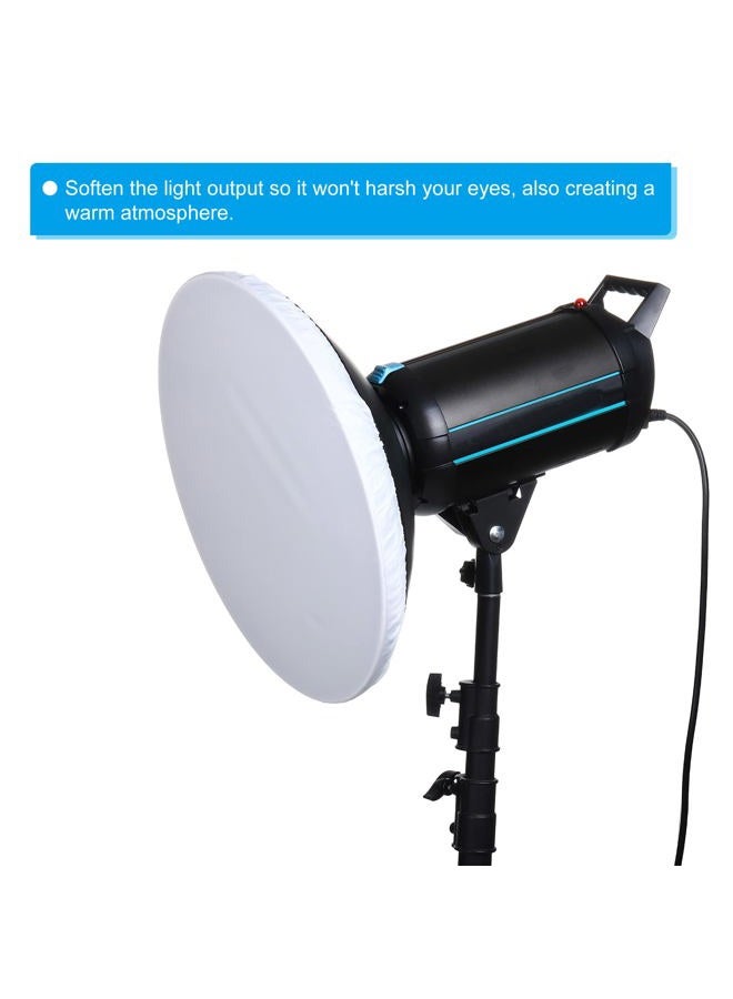 PATIKIL 22" 55cm Soft Diffuser Lamp Cover, Cloth Diffuser Strobe Reflector Lamp Sock for Flash Light Dish Photography Studio, White - Image 5