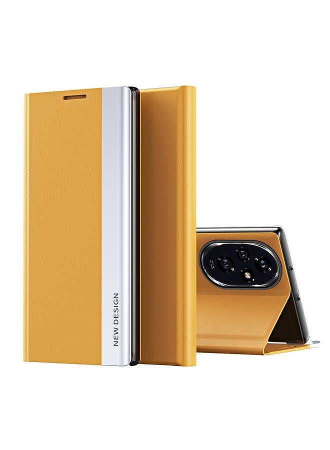 زبون جراب لهاتف Honor 200 مصنوع من الجلد الممتص للكهرباء من الجانب - Image 1