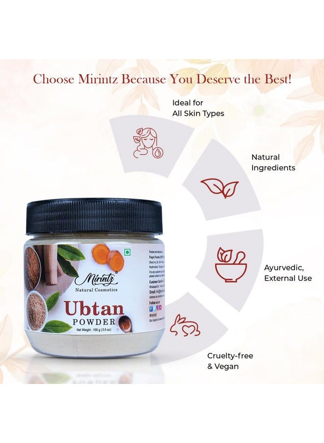 Mirintz Ubtan Powder, 100 g| Face Pack, Facial Mask and Scrub | Natural| Skin Cleansing | Removes Wrinkles| Body Scrub | Chemical Free | Pack of 1 - Image 5