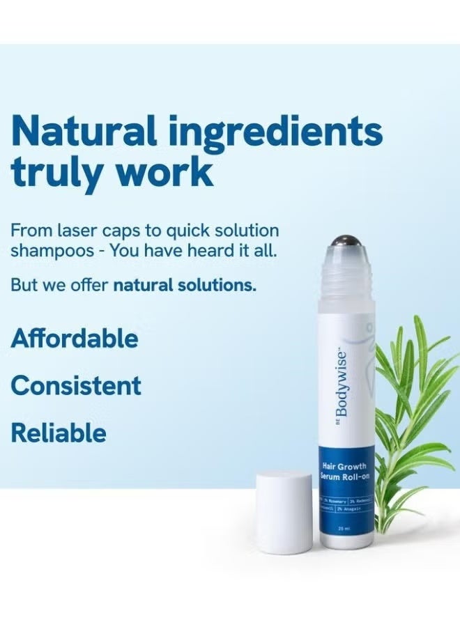 كن بودي 3-PACKS نمو الشعر مصل لفة على مع 3٪ روزماري، 3٪ Redensyl، 2٪ Anagain و 2٪ Aminexil، سميكة  الشعر أقوى، يمنع تساقط الشعر  يحفز بصيلات الشعر لجميع أنواع الشعر 25 مل * 3 - Image 2