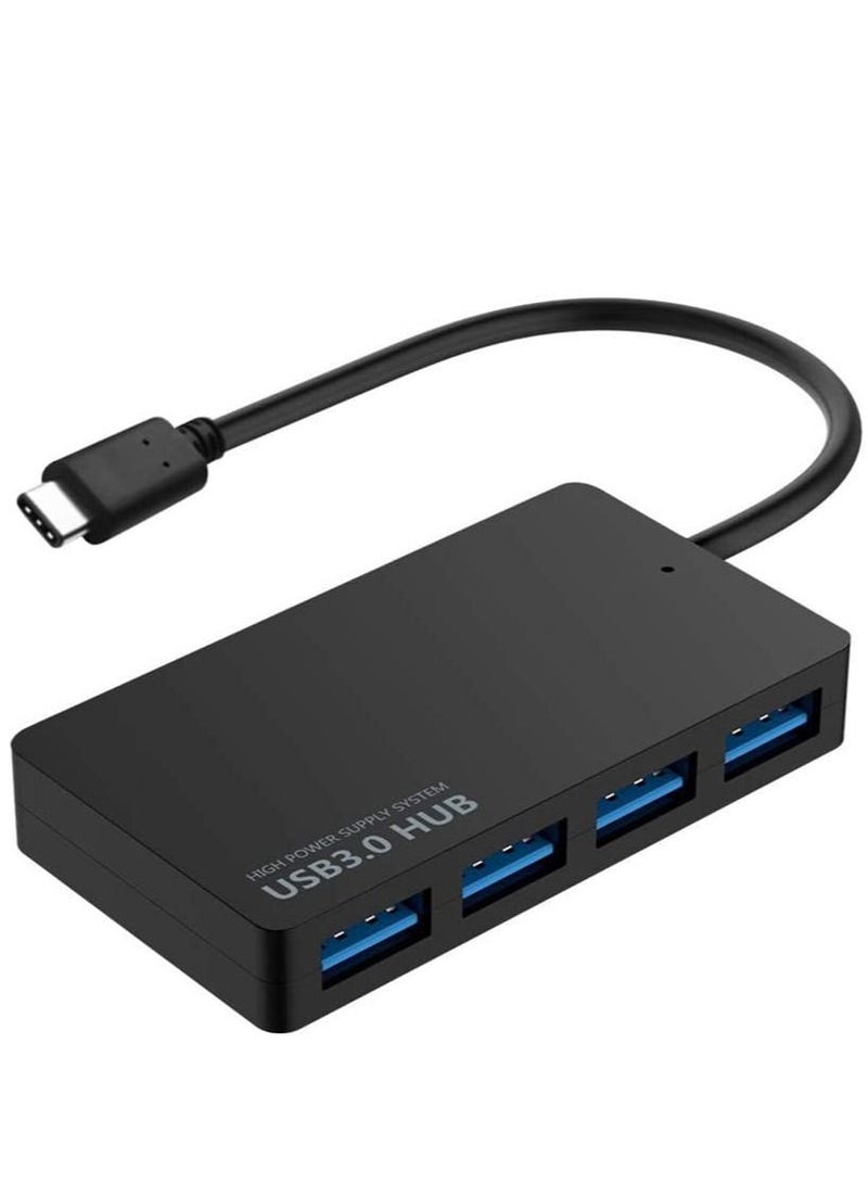 إن تك (4 منافذ) USB HUB ، Type C USB 3.0 Hub ، جهاز كمبيوتر محمول فائق النحافة USB مقسم وتشغيل دعم التبديل السريع ، متوافق مع Macbook ، كمبيوتر سطح المكتب الذي يعمل بنظام Windows والكمبيوتر المحمول الآخر - - Image 1