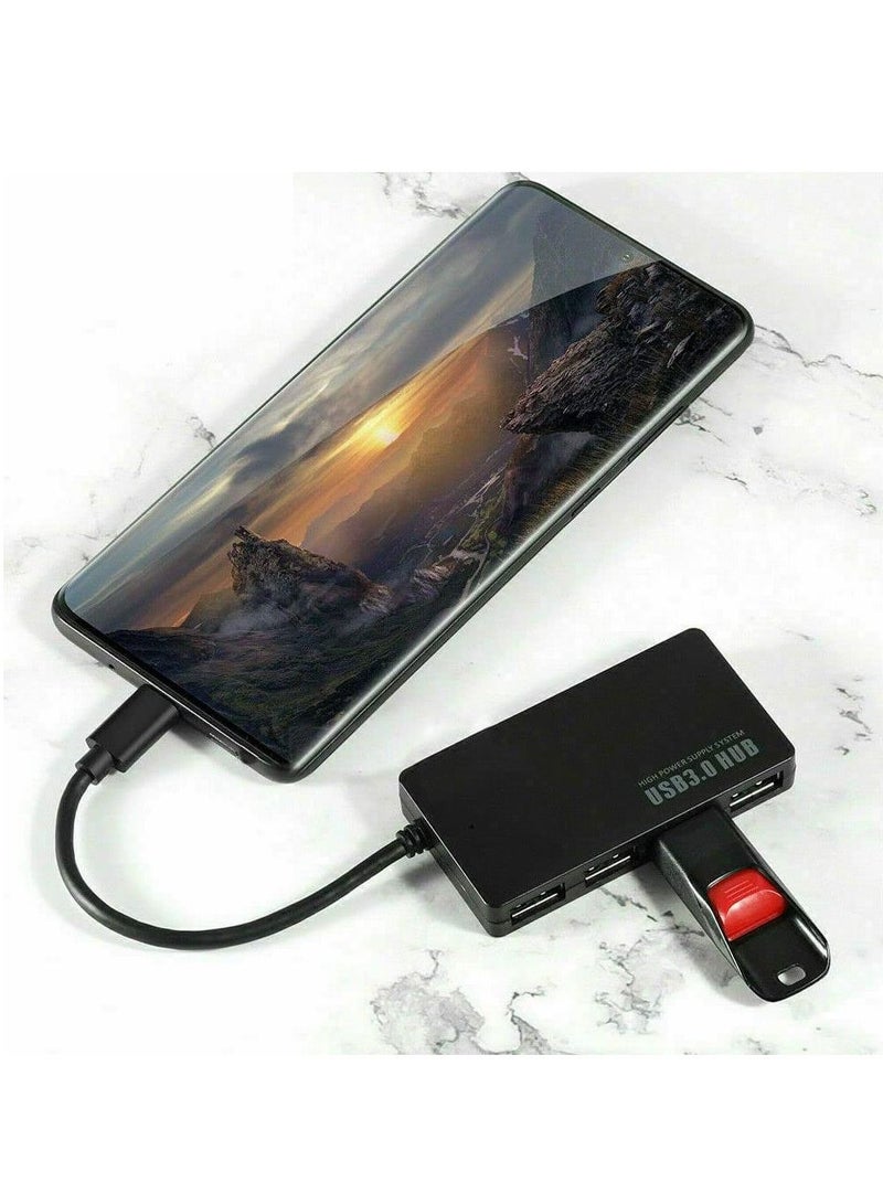 إن تك (4 منافذ) USB HUB ، Type C USB 3.0 Hub ، جهاز كمبيوتر محمول فائق النحافة USB مقسم وتشغيل دعم التبديل السريع ، متوافق مع Macbook ، كمبيوتر سطح المكتب الذي يعمل بنظام Windows والكمبيوتر المحمول الآخر - - Image 4