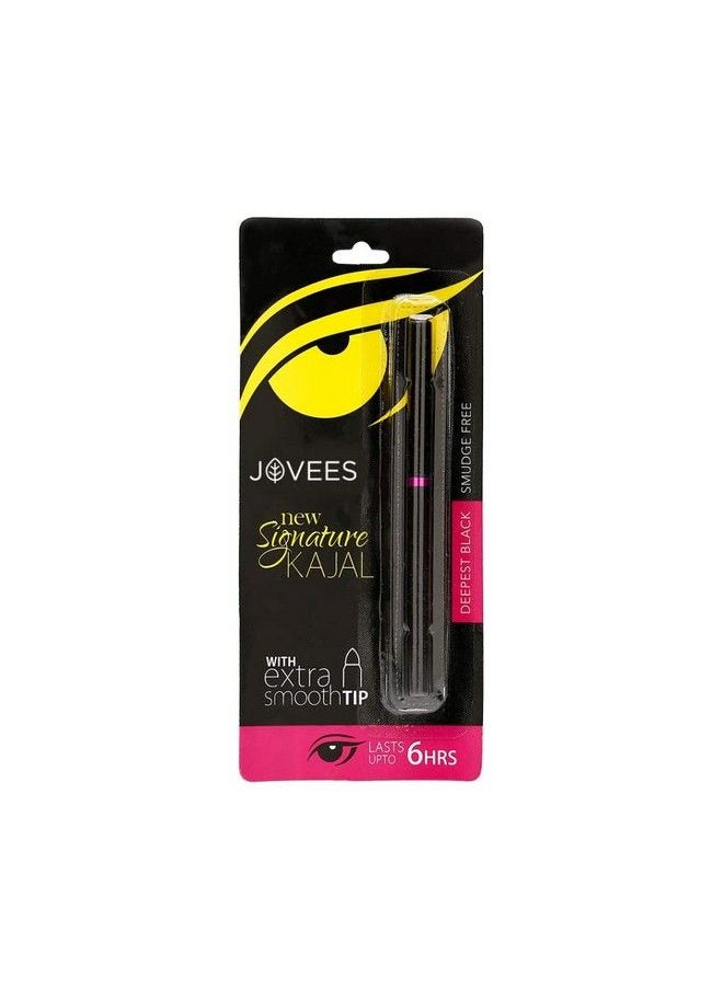 Jovees - Herbal New Signature Kajal With Extra Smooth Tip 3 Gms ; Herbal Kohl ; Smudge Free ; Lasts Upto 6 Hours ; Deepest Black - Image 1