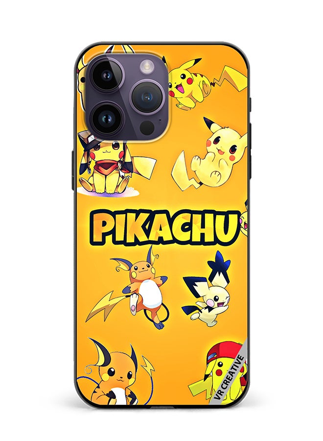 VR CREATIVE Protective Case Cover For Apple iPhone 16 Pro Pikachu Surfing Design Multicolour - Image 1