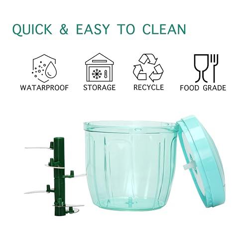 Emergity Plastic Manual Vegetable Chopper for Kitchen, Vegetable Cutter for Kitchen, Onion Cutter, Onion Chopper (Multi Colour) (900 ml) - Image 4