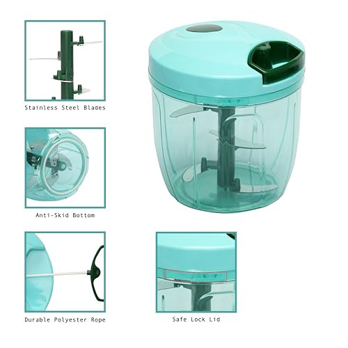 Emergity Plastic Manual Vegetable Chopper for Kitchen, Vegetable Cutter for Kitchen, Onion Cutter, Onion Chopper (Multi Colour) (900 ml) - Image 3