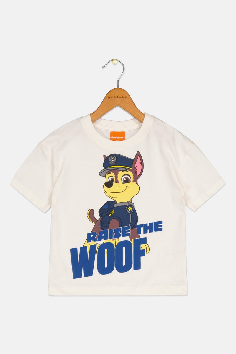 nickelodeon تي شيرتات جرافيك للأطفال الأولاد من راو باترول، أبيض فاتح - Image 1
