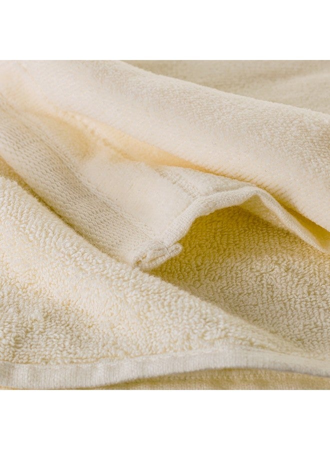 Creative Scents Cotton Fingertip Towels Set - 4 Pack - 11 x 18 Inches Decorative Extra-Absorbent and Soft Terry Towel for Bathroom - Powder Room, Guest and Housewarming Gift (Cream and Brown) - Image 5