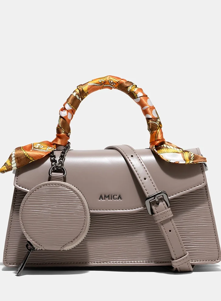 AMICA AMICA Noemi Structured Mini Crossbody Bag - Ombre Brown