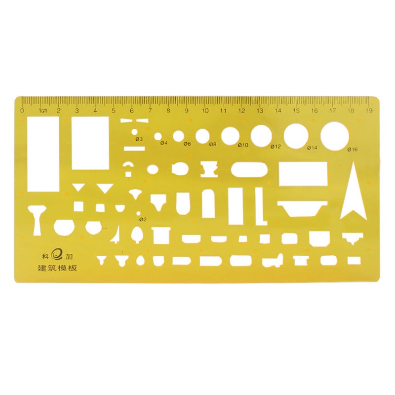 Koga Plastic Painting Template Children'S Hollow Building Painting Circle Design Electrician Ellipse Interior Decoration Professional Drawing - Image 1