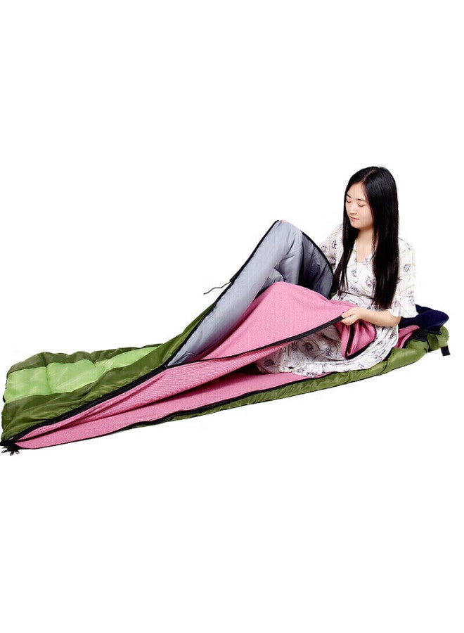 Beijilang Adult Outdoor Travel Winter And Four-season Warm Camping Double-person Dirt-proof Hollow Cotton Sleeping Bag, 1.35kg, Army Green - Image 4
