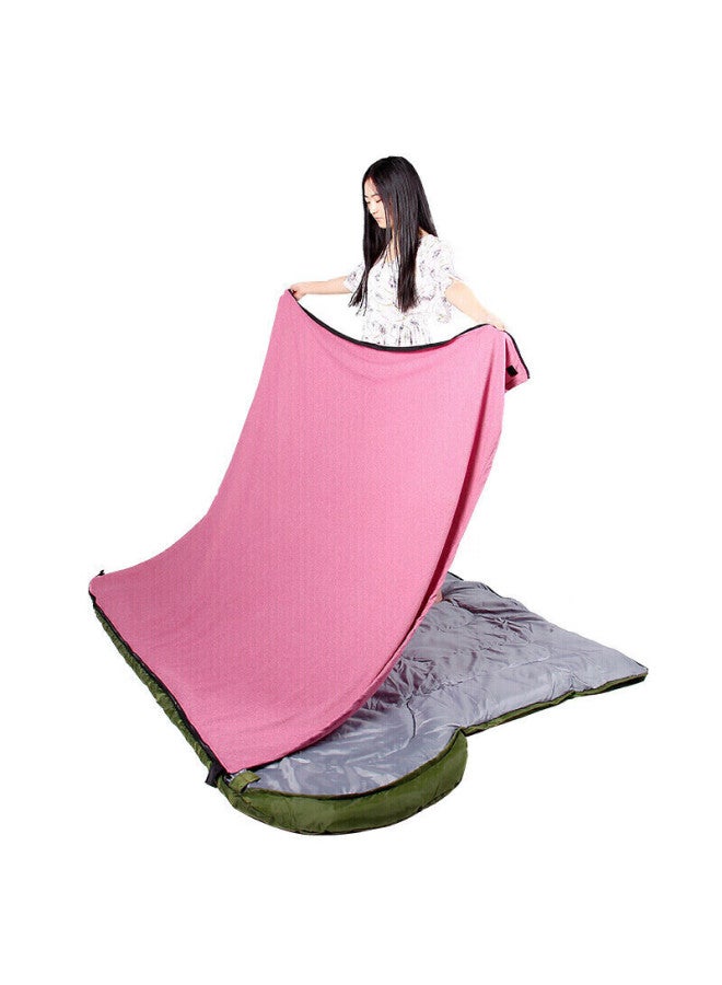 Beijilang Adult Outdoor Travel Winter And Four-season Warm Camping Double-person Dirt-proof Hollow Cotton Sleeping Bag, 1.35kg, Army Green - Image 3