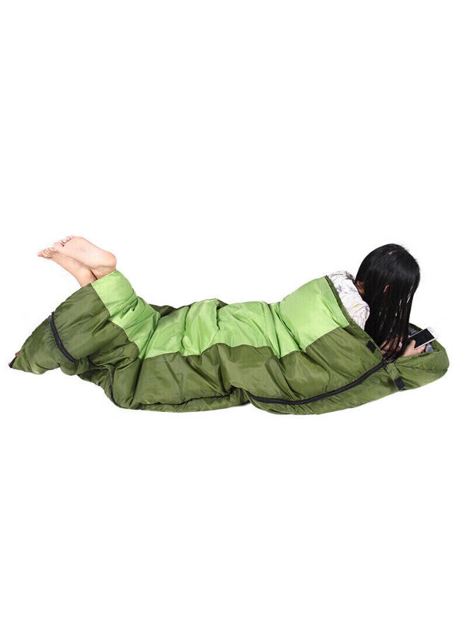 Beijilang Adult Outdoor Travel Winter And Four-season Warm Camping Double-person Dirt-proof Hollow Cotton Sleeping Bag, 1.35kg, Army Green - Image 5