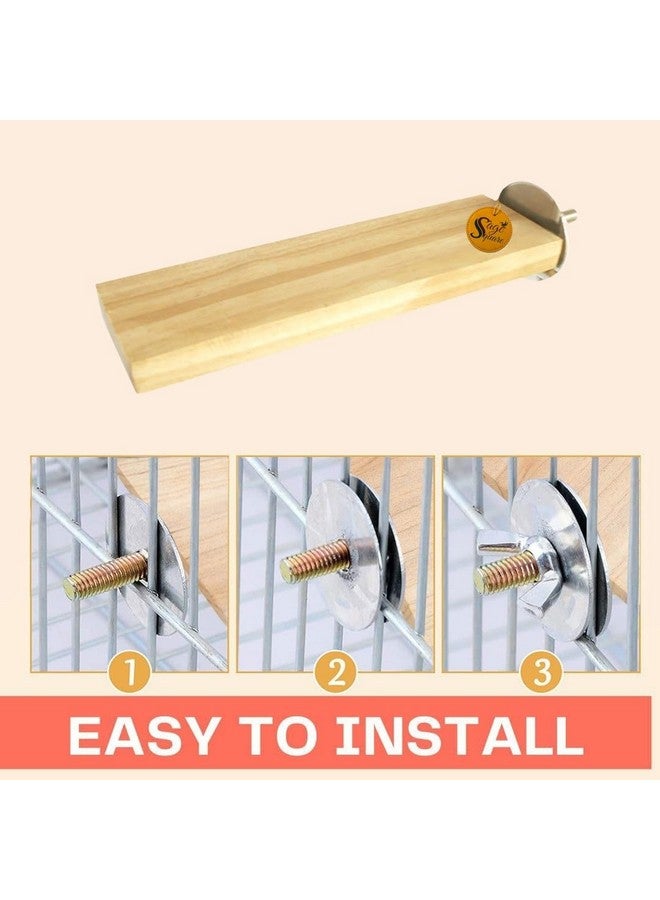 Sage Square Wooden Stand Sand Platform Made Of Natural Wood, Combo Of Two (2*5.5 & Sand 2*5.5 Inch) Rectangle Shaped Perch Stand, Cage Accessories, Playful Toy, Suitable For Birds, Parrots, Budgies - Image 5