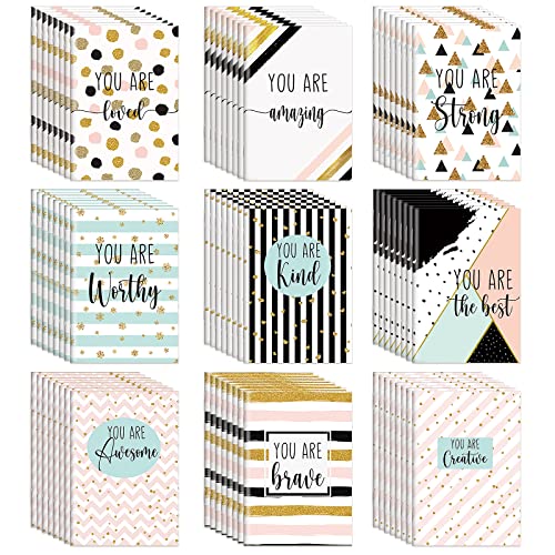 Sherr 72 Pcs Inspirational Notepads Party Favors Mini Motivational Journal Notebook Glitter Lines and Dots Encouragement Small Pocket Notepads Bulk for Women Teacher Employee Office 8 x 125 cm210g - Image 1