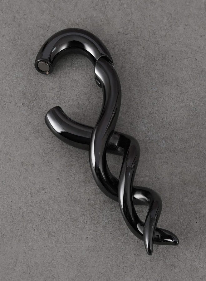 ERKUOO 1 Pair 2G Spiral Ear Hanger Weights for Stretched Ears Heavy Dangle Plug Gauges Women Men Gothic Minimalist 6mm Drop Ear Stretching Jewelry - Image 4