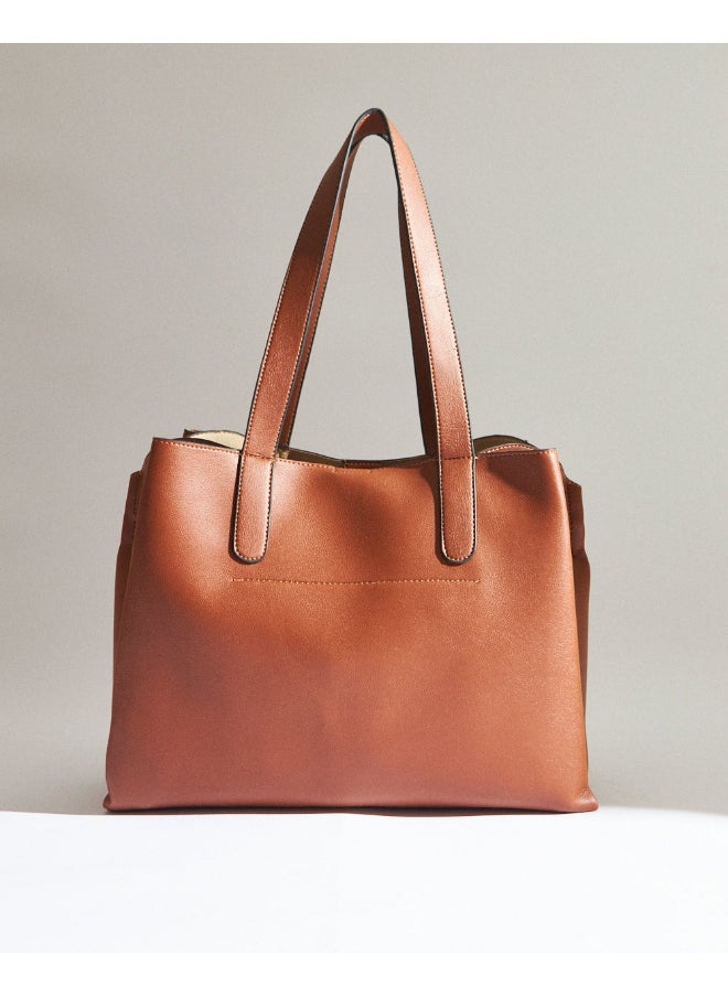 Chumbak Vintage Cross Stitch Tote -Tan  - Image 5