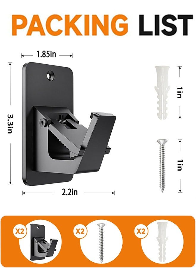 Curtain Rod Holders, 2 Pack No Drill Curtain Rod Brackets, Self Adhesive Curtain Rod Brackets Up to 30 LB, Nail Free Curtain Rod Hooks for Bathroom, Bedroom, Livingroom, Kitchen - Image 2