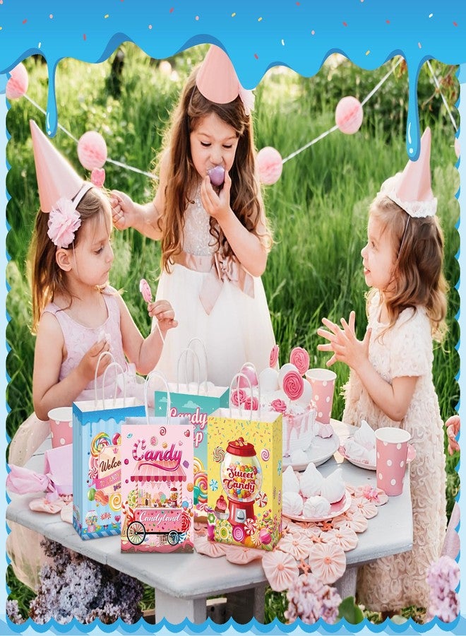 Sinload 24 Pcs Candy Sweet Goodie Bags with Handles Candy Land Gift Bags Lollipop Party Favors Sweet Shop Theme Paper Treat Boxes for Classroom Prizes Supplies Birthday Halloween Baby Shower Decor - Image 4