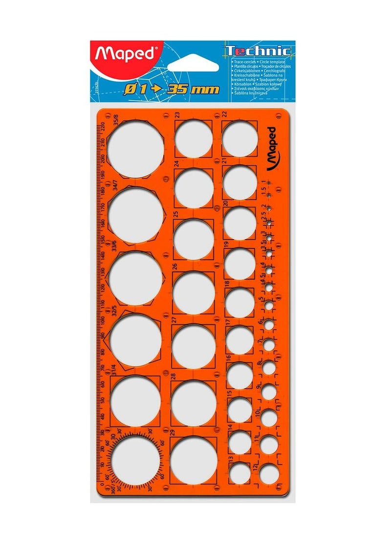 Maped - Maped Technic Cirle Ruler Template - Image 1