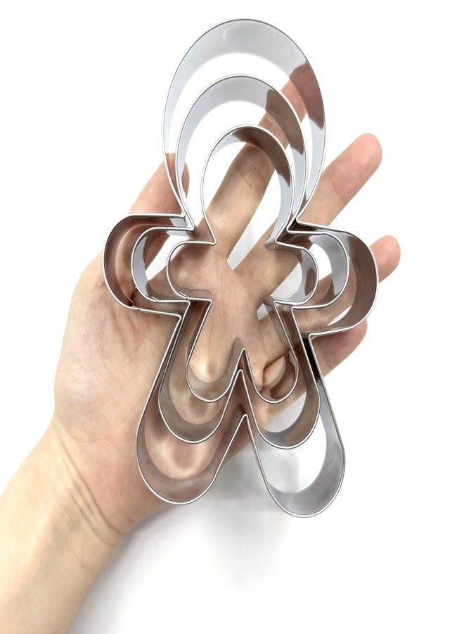 LILIAO Gingerbread Man Cookie Cutters 3-Pc Set, 3 Sizes: 5.31", 4.13", 3.07" - Image 3