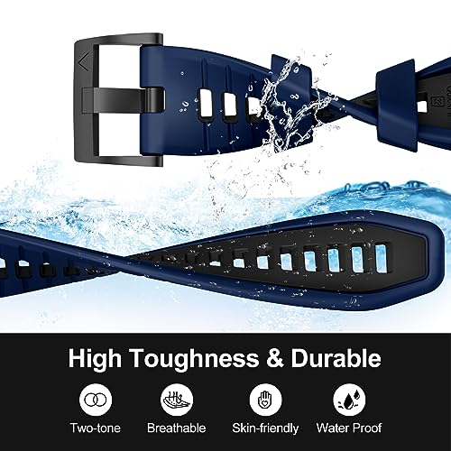 MYSNBKN Compatible with Fenix 7 Band,22mm Easy-fit Silicone Watch Strap Wristbands Replacement for Garmin Fenix 5/Fenix 5 Plus/Fenix 6/Fenix 6 Pro/Fenix 7 Pro/Forerunner 935/Forerunner945/Approach S60 - Image 3
