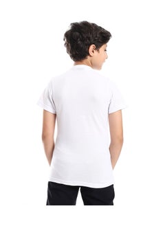 Andora Henely Neck Basic Tshirt Casual Look For Boy _ White  - Image 3
