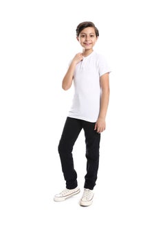 Andora Henely Neck Basic Tshirt Casual Look For Boy _ White  - Image 1
