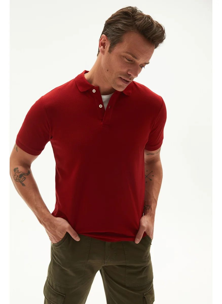 جون Men's Casual 100% Cotton Basic Polo Neck T-Shirt