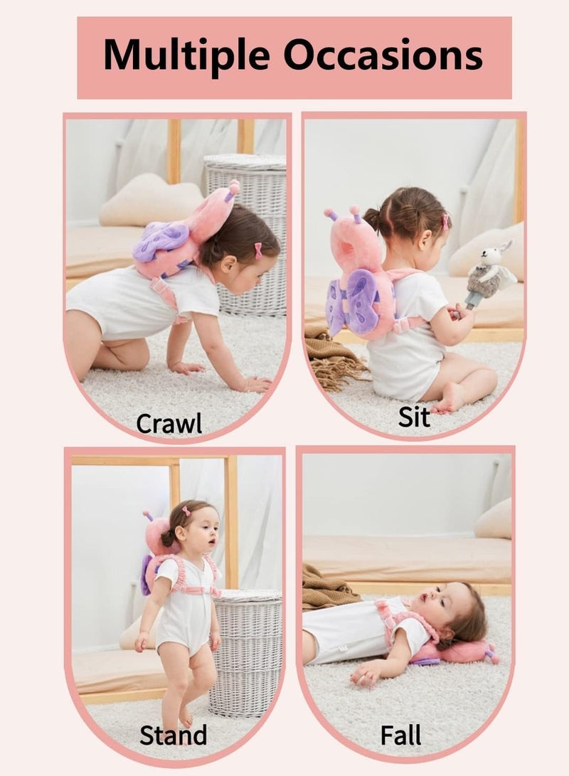 TRASSLE Baby Head Protector,Toddler Baby Head Protection Cushion Backpack,Adjustable Infant Support Head Pillows Soft Baby Nursery Pillows for Crawling & Walking  - Image 5