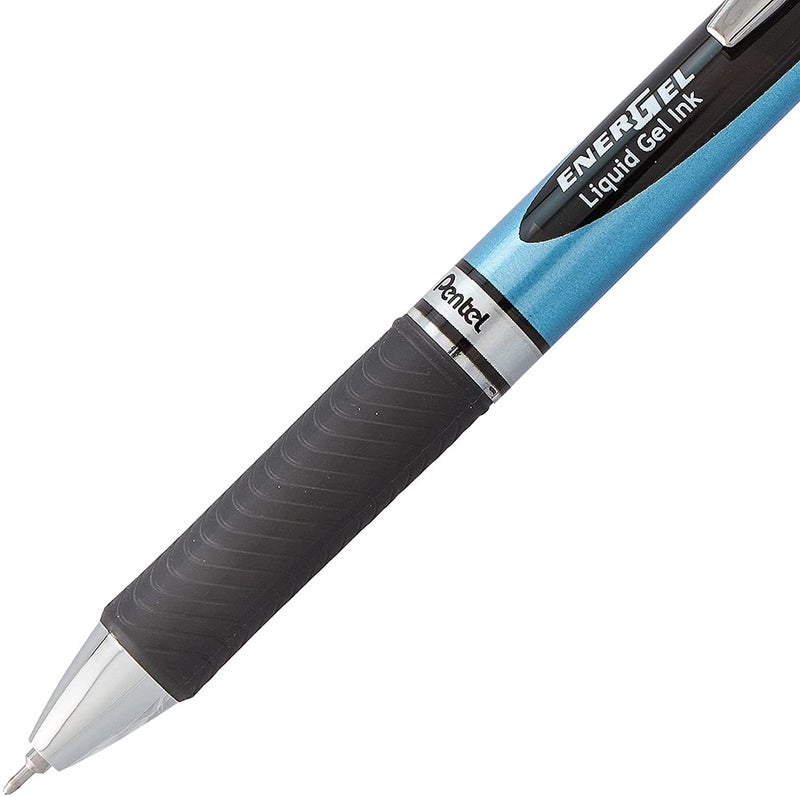 Pentel أقلام بنتل إنرجيل 0.5 مم ذات رأس إبرة سوداء - عبوة 10 أقلام، قلم سائل جل قابل للسحب، رائع للمكتب والمدرسة والمنزل للنساء والرجال - Image 4