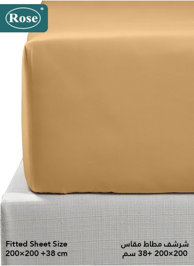 Rose ROSE Luxurious Flory Comforter, Premium Cotton Alternative Microfiber, Set of 6 pieces, Super Soft Cozy Breathable Cooling Lightweight, King size 260x240 cm, Camel  - Image 5