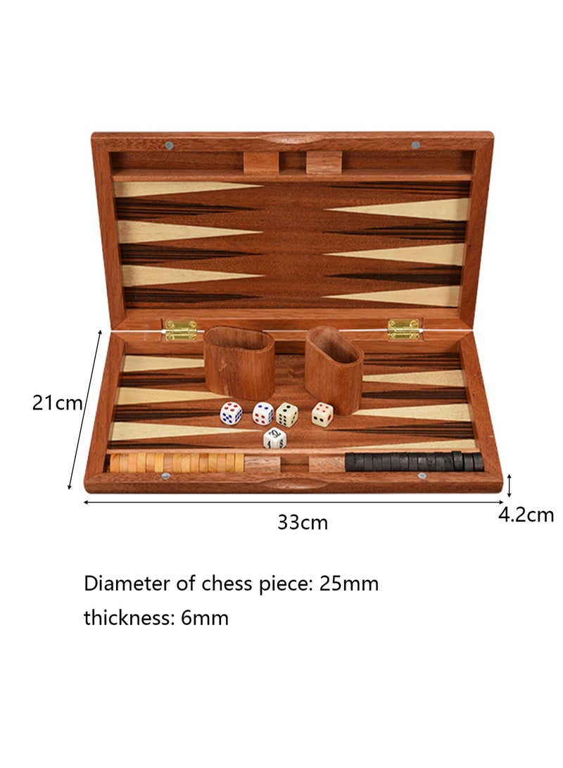 Backgammon Wooden Classic Baccarat Set Wooden Chessboard Set - Image 3