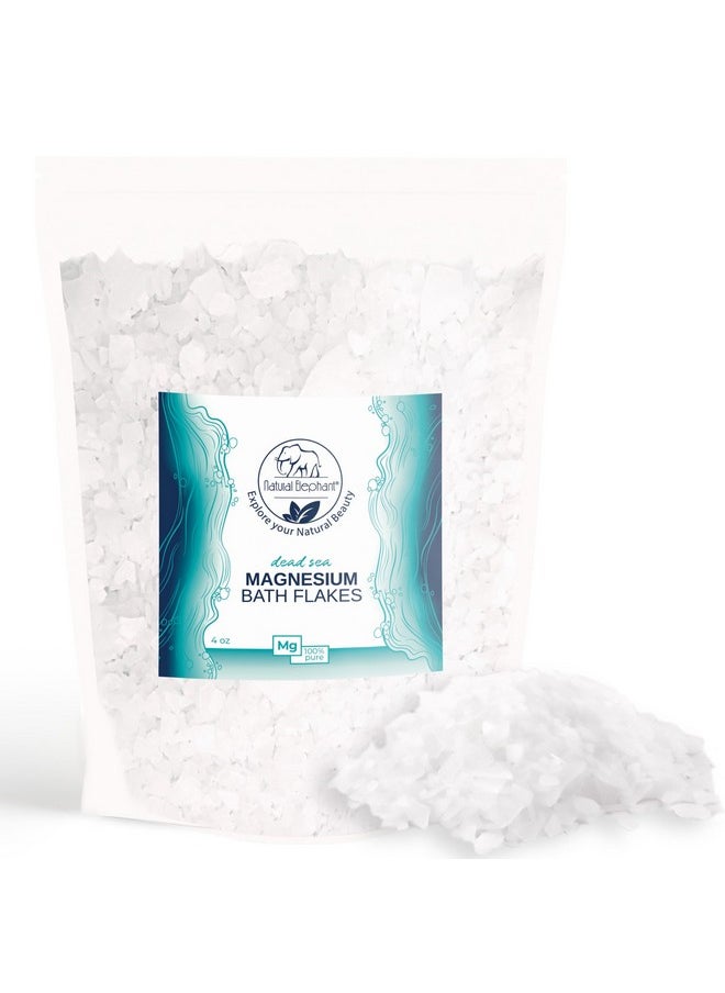Natural Elephant Dead Sea Magnesium Bath Flakes | 4 Oz Trial Size (113G) | Pure Magnesium Chloride Soak For Body And Foot | Ideal For A Soothing Bath Experience | Alternative To Epsom Salt  - Image 1
