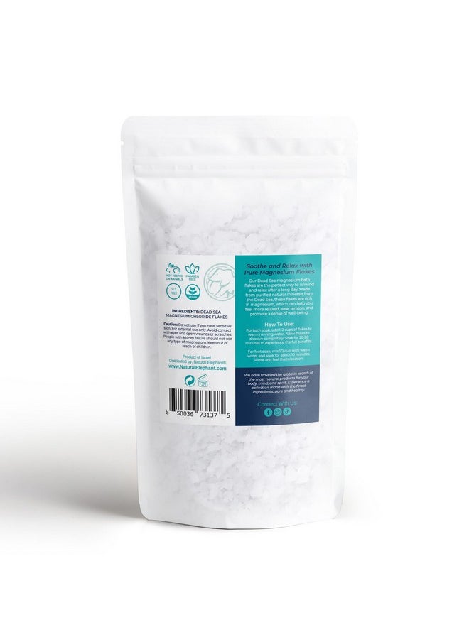 Natural Elephant Dead Sea Magnesium Bath Flakes | 4 Oz Trial Size (113G) | Pure Magnesium Chloride Soak For Body And Foot | Ideal For A Soothing Bath Experience | Alternative To Epsom Salt  - Image 2
