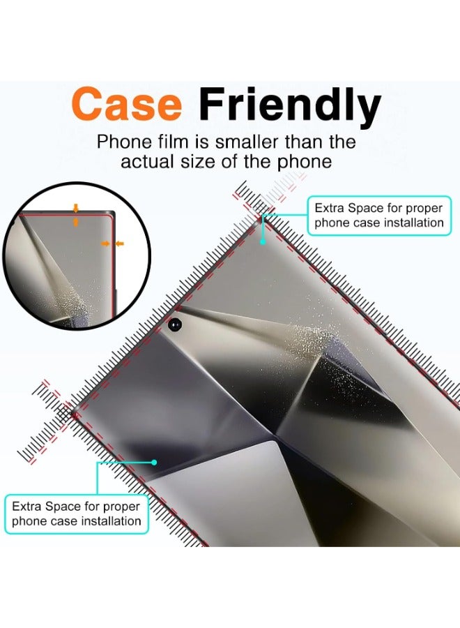 واقي شاشة زجاج لسامسونج جالكسي اس 22 الترا (Samsung Galaxy S22 Ultra), بتصميم منحني حماية فائقة من الحافة الى الحافة مع الوضوح الفائق والحماية ضد السقوط والخدوش، شفاف - Image 5