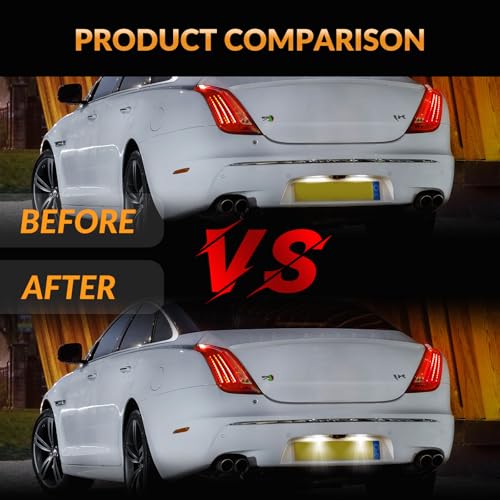 DERMOKA LED License Plate Light For Ford C-Max Edge Transit Connect Ecosport Ranger, Jaguar XF XJ Tag Lamp Assembly, 6000K White 2PCS - Image 4