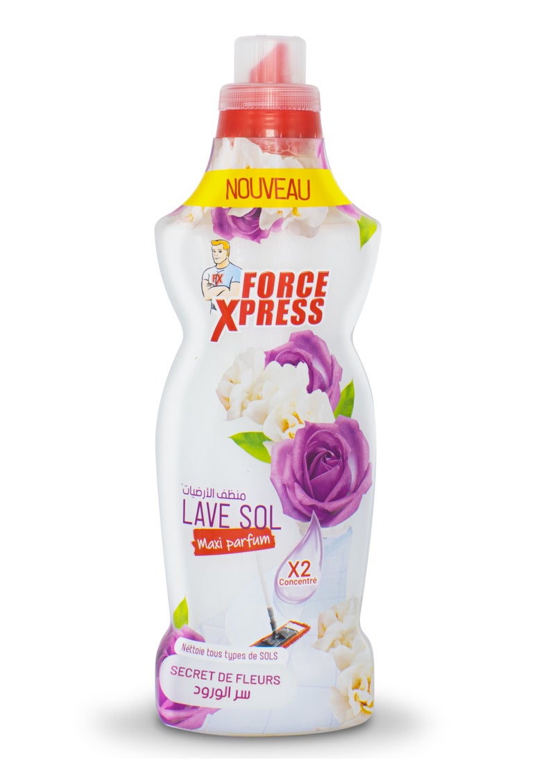 Force Xpress Floor Cleaner Secret De Fleurs x2Concentrate 1L  - Image 1