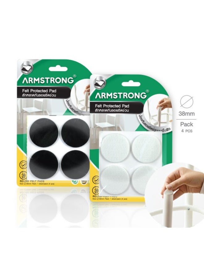 آرمسترونغ أرمسترونج - واقيات أرجل الأثاث 38 ملم ورقتين تحتوي على 4 قطع - Image 1