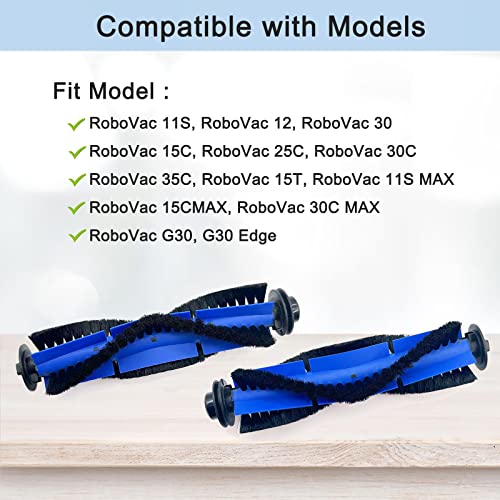 Tivcroxs 4 Pack Replacement Parts Rolling Brush Compatible with Eufy RoboVac 11S, 30C, G30, 30, 11S MAX, 30C MAX, 15T, 15C, 12, 35C, 15C MAX, G30, G30 Edge Robotic Vacuums - Image 2