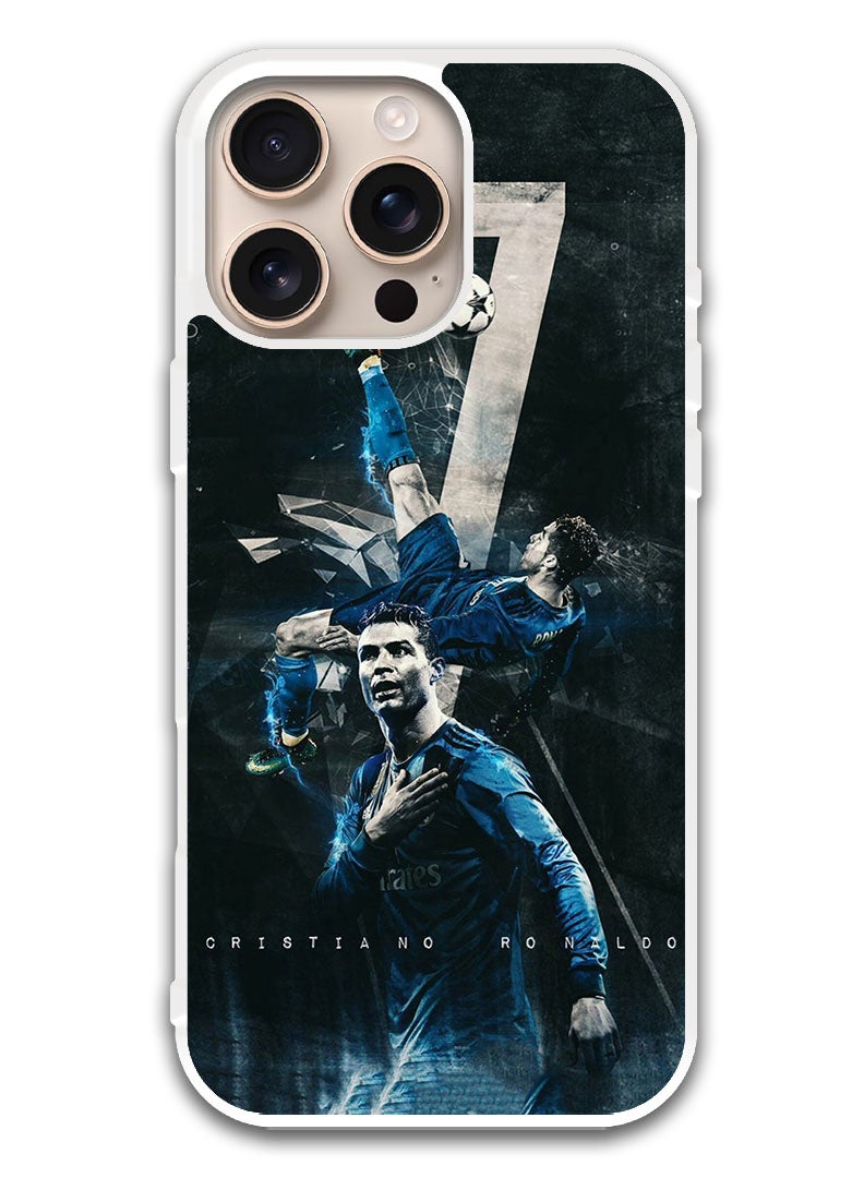 Theodor Protective Case Cover For APPLE IPHONE 16 Pro Ronaldo (6) (White Bumper) - Image 1