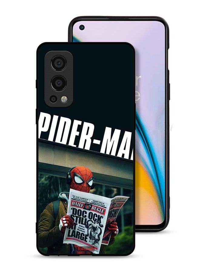 Tolwak OnePlus Nord 2 5G Protective Case Cover Spiderman Reading Newspaper - Image 1