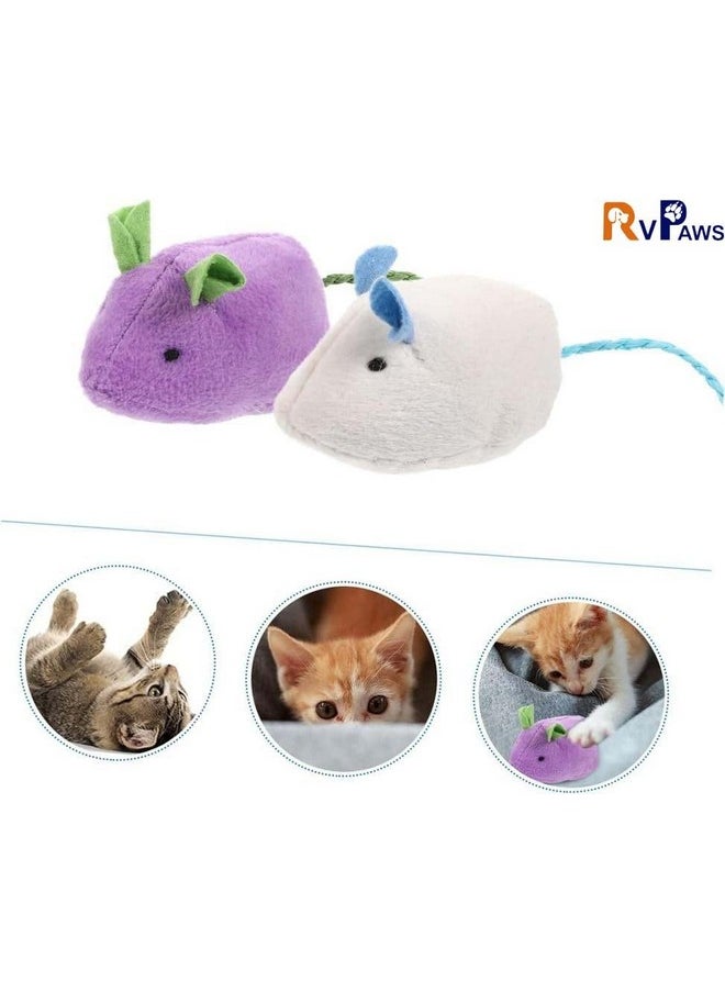 Generic - 2 Pcs Plush Mouse Cats Rattling Mice Amusement Toys Catnip Mice Toys Cat Mice Toys Kitten Stuffed Animal Toy Cat Catching Toy Mouse - Color May Vary - Image 1