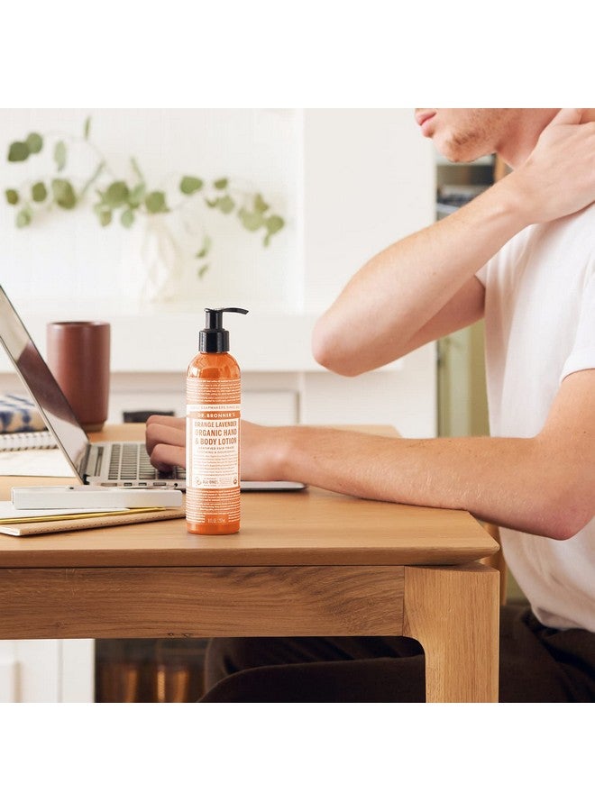 Dr. Bronner's 3In1 Orange & Lavender Organic Hand And Body Lotion Made With Organic Oils Used For Hands Face And Body Certified Fair Trade & Vegan Friendly 236Ml Recycled Bottle - Image 3