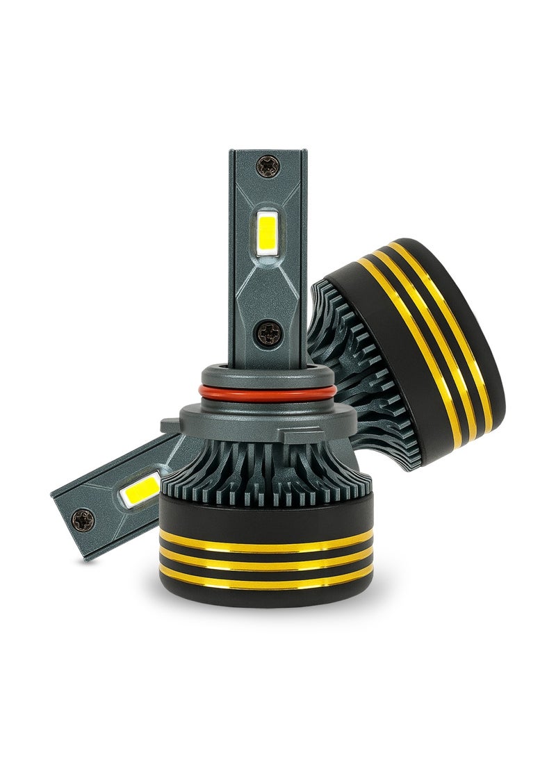 SPIDER M8 PRO Silver LED Headlight Bulbs 130W 30000LM 9006 Conversion Kit – 6500K Cool White, IP65 Waterproof, Super Focused Beam, Aviation Aluminum 6063, >30000H Lifespan, DC 12V–24V_ - Image 2