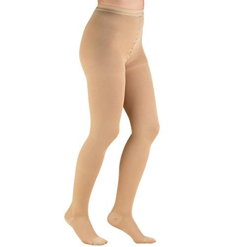 Truform جوارب ضغط Truform 20-30 مم زئبقي، جوارب دعم نسائية، بيج، طويل - Image 1