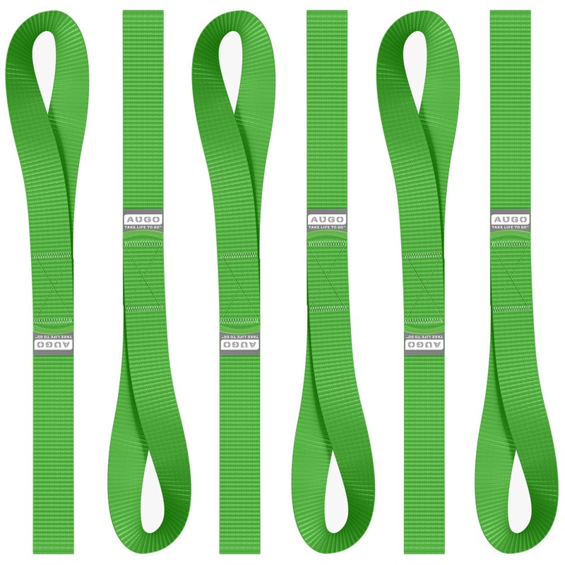 AUGO Soft Loop Tie Down Straps - 1,500 Load Capacity & 4,500 Lbs Breaking Strength - 6 Pack - Loops for Securing ATV, UTV, Motorcycles, Scooters, Dirt Bikes, Lawn & Garden Equipment - by AUGO - Image 1